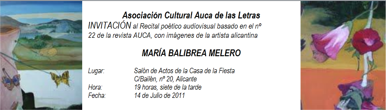 Recital poético audiovisual de la Asociación cultural Auca