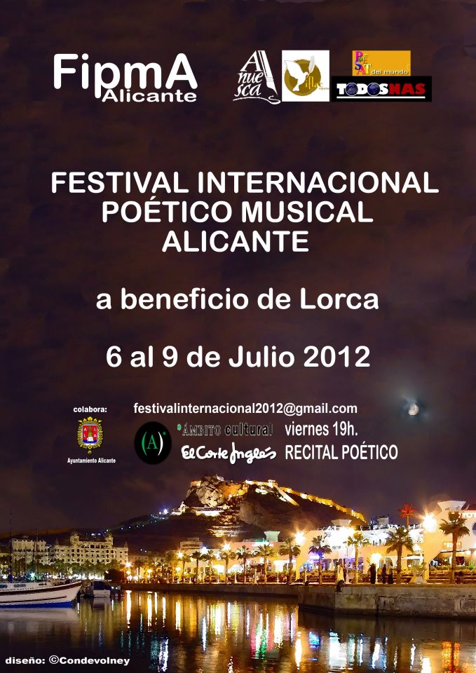 Festival internacional poético musical Alicante a beneficio de Lorca